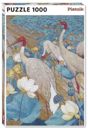 Jessie Arms Botke: Ying Yang Plumage / Demoiselles Cranes and Lotus, 1934