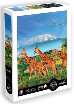 Girafes au pied du Kilimandjaro / Giraffen am Fuße des Kilimandscharo