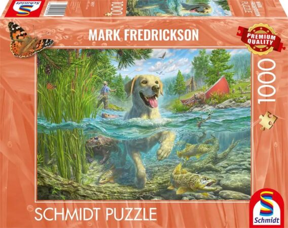 Mark Fredrickson: Hundeliebe – gelber Labrador auf Fischjagd