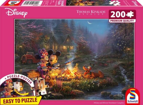 Thomas Kinkade / Disney: Mickey and Minnie Sweetheart Campfire