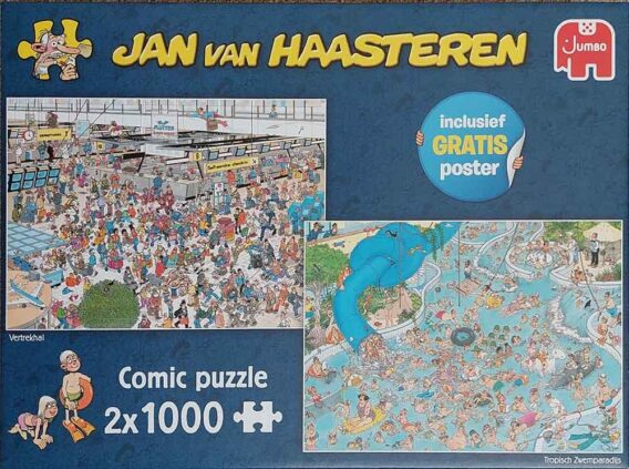 Jan van Haasteren: Departure Hall / Abflughalle + Verrückte Wasserwelt / Whacky Water World