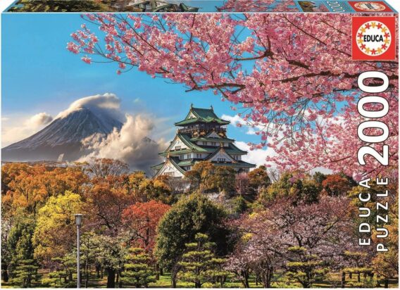 Burg Osaka, Mount Fuji, Frühling und Herbst gleichzeitig, Japan