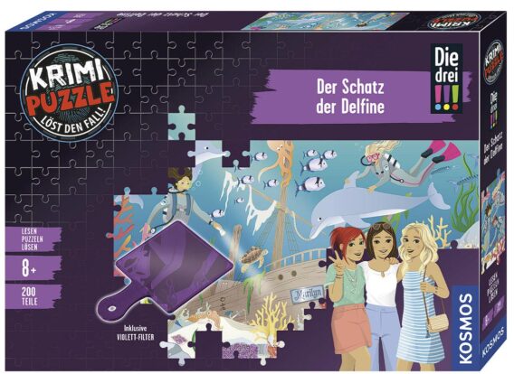 Krimi-Puzzle: Die drei !!! - Der Schatz der Delfine